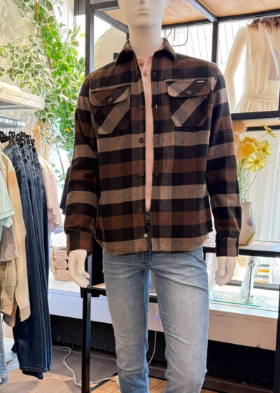 Gabbiano flanel overshirt Dark blue/rusty