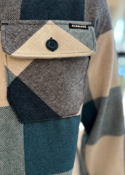 Gabbiano flanel overshirt Teal blue